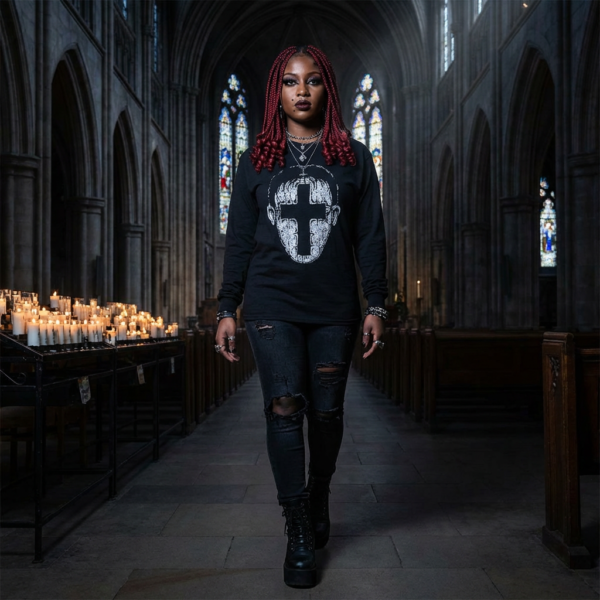 The Cross Face - Long Sleeve Tshirt