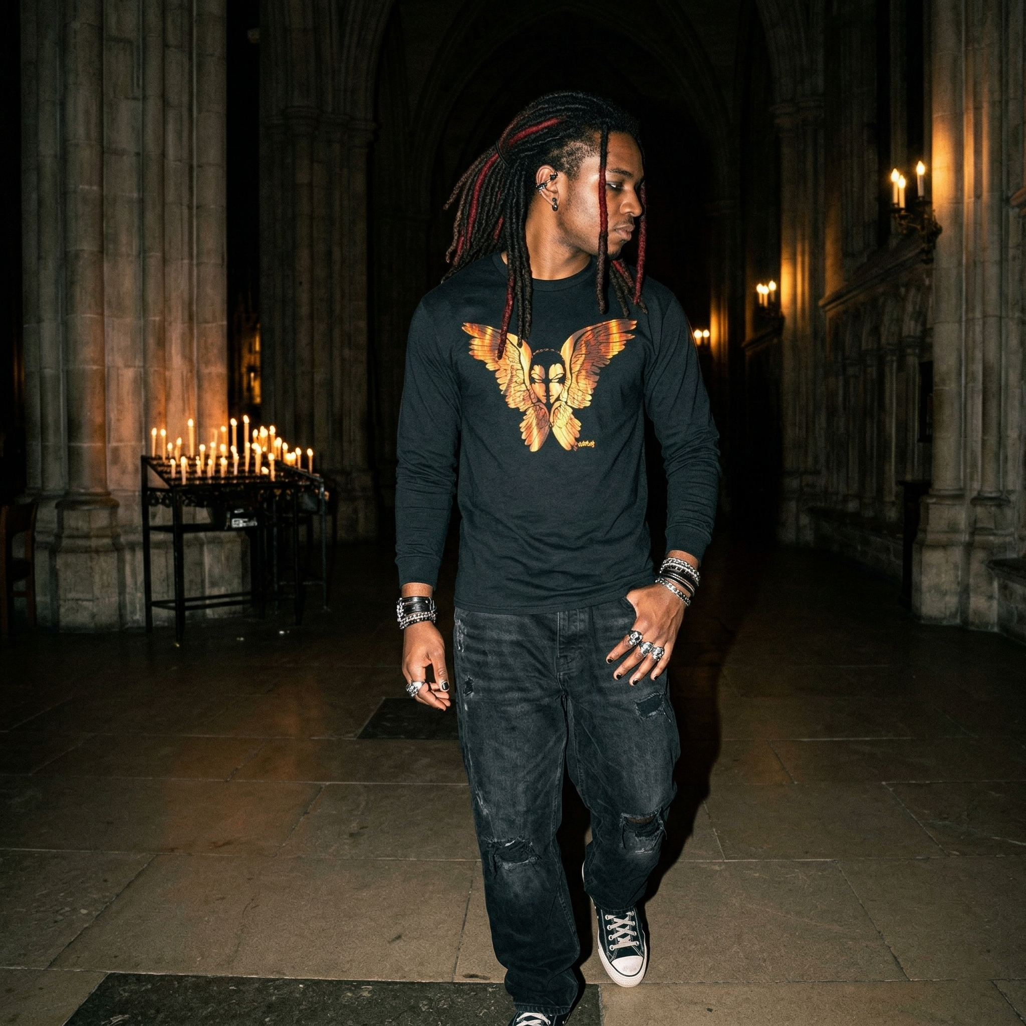 The Seraphim (Flames Version) – Long Sleeve Tshirt