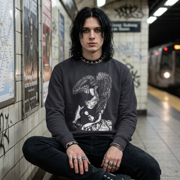 The Angel Of Death – Unisex Lightweight Crewneck Sweatshirt