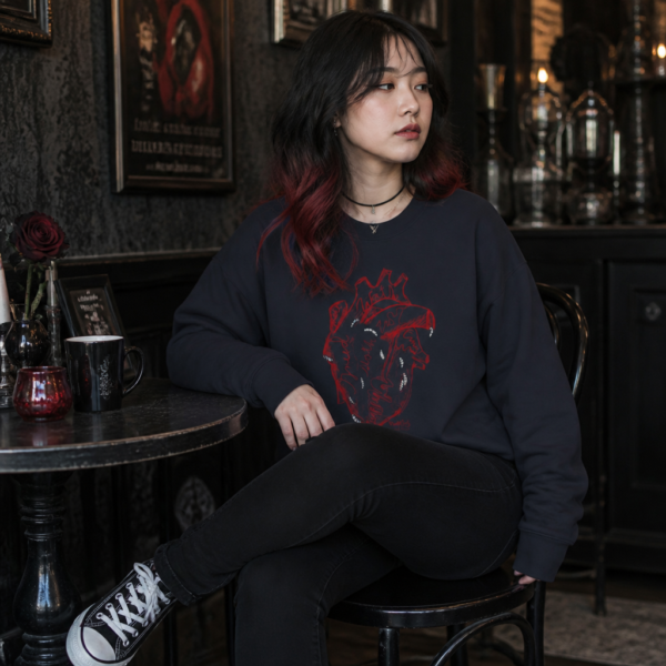 Sinful Heart - Unisex Lightweight Crewneck Sweatshirt