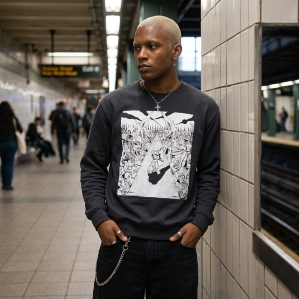 The Path – Unisex Lightweight Crewneck Sweatshirt