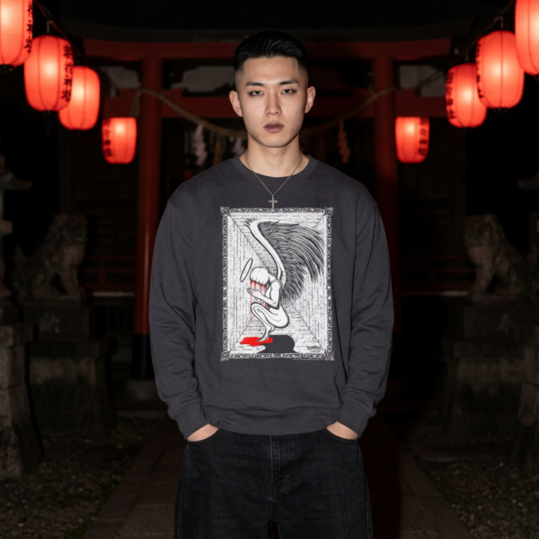 Praying Angel – Unisex Lightweight Crewneck Sweatshirt