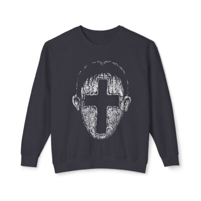 Cross Face – Unisex Lightweight Crewneck Sweatshirt