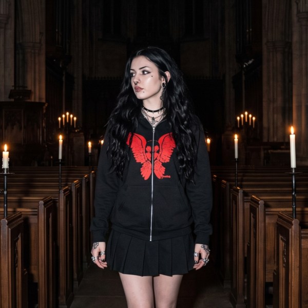 The Seraphim (Red) – Full Zip Hooded Sweatshirt